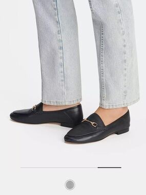 Coach Womens Haley Black Leather Horse Bit Slip-On Flat Loafer Shoes Size 8